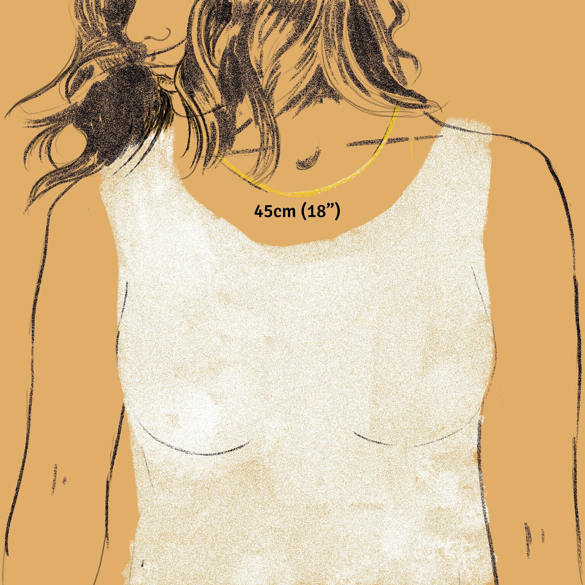 Gold Rainbow Bead Necklace in Sterling Silver