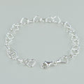 925 Sterling Silver Children’s Heart Link Bracelet
