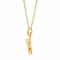 18ct Gold Plated Sterling Silver Ballet Shoe Charm Necklace