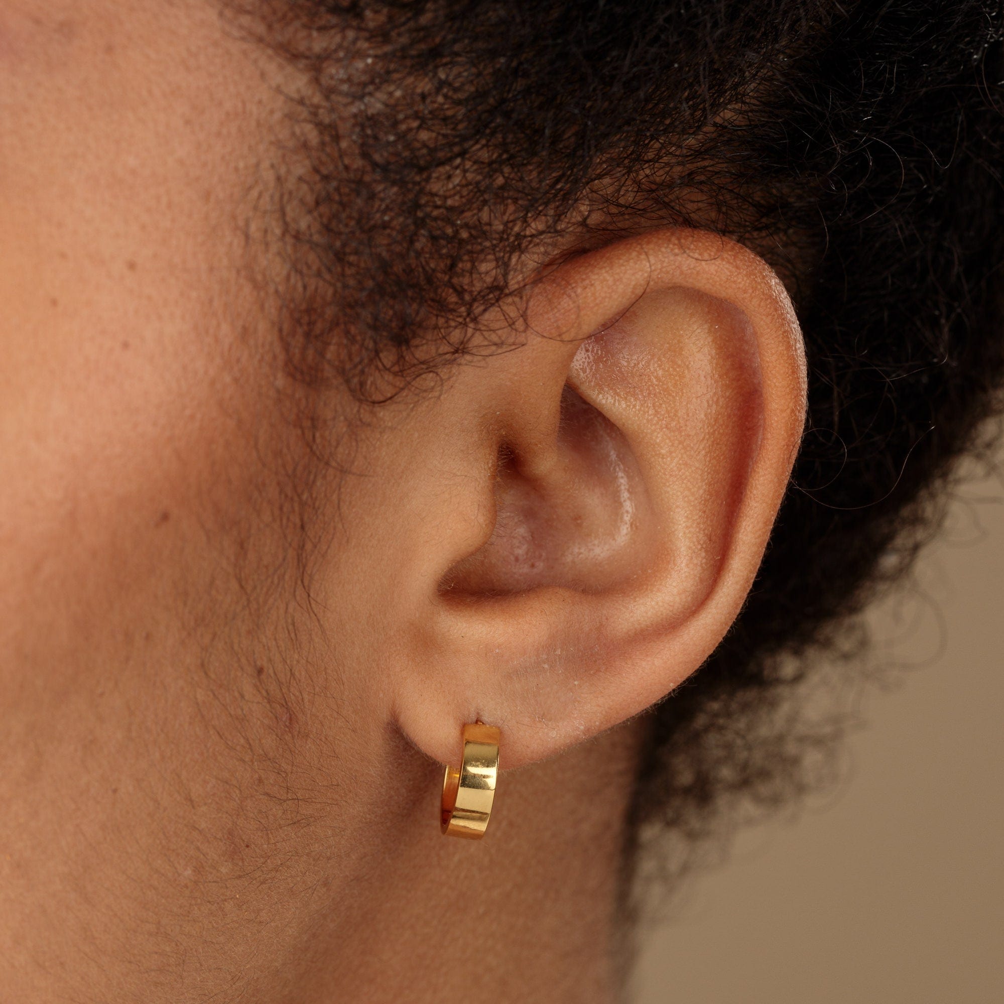 18ct Gold Plated Sterling Silver Small Hoop Earrings 12mm