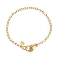 Sterling Silver Charm Bracelet with 18ct Gold Plating and Hand Motif