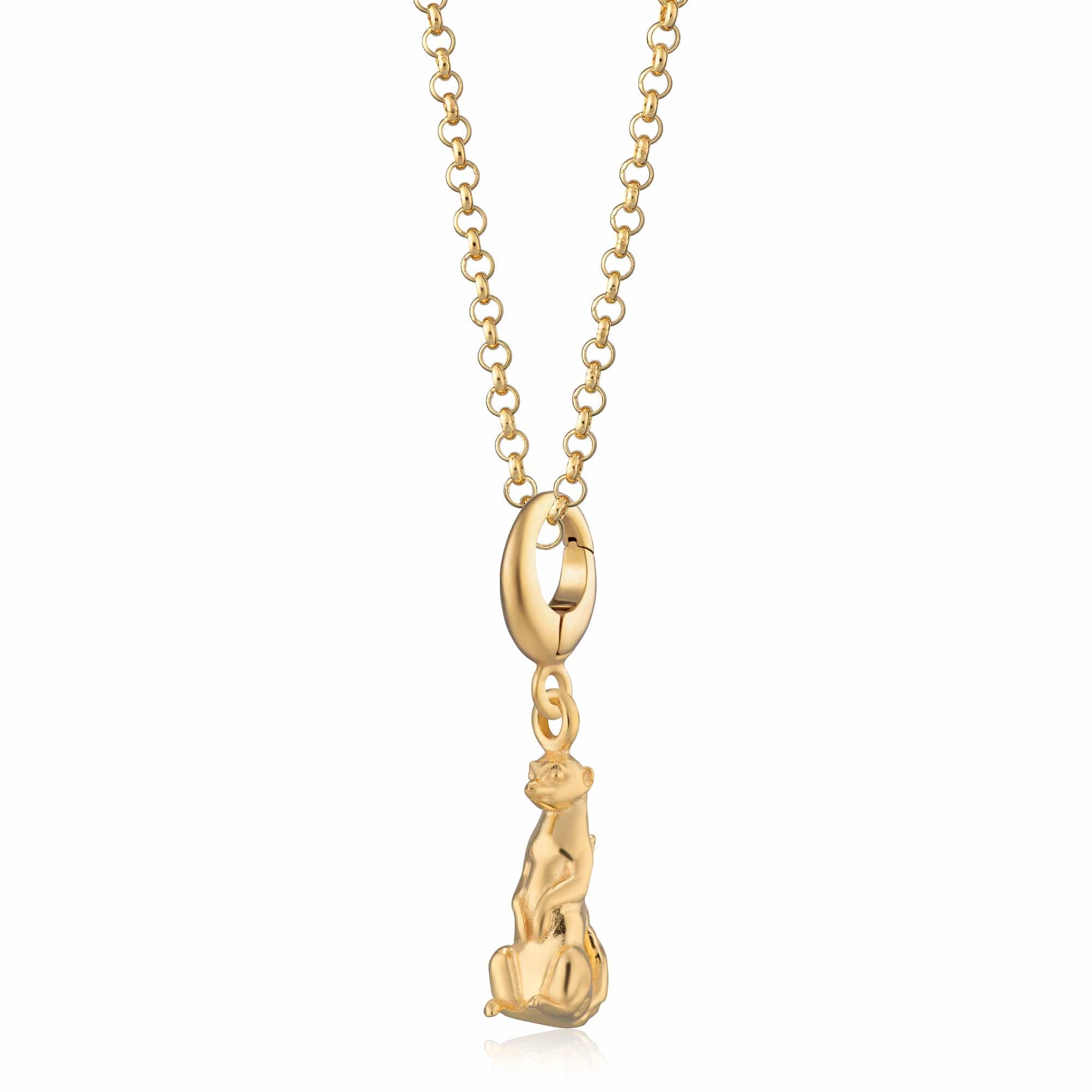 Sterling Silver Gold-Plated Meerkat Pendant Necklace