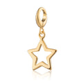 18 Carat Gold Plated 14mm Open Star Charm